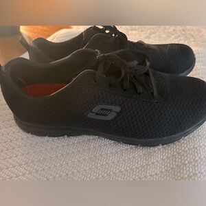 Skechers Women’s Black work slip resistant  Sneakers